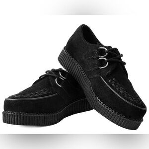 T.U.K. Black Suede Viva Creeper Unisex Shoes-Men 7/ Women’s 9